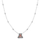 Sterling Silver Couture University of Arizona "A" Pendant Necklace Paired with a 18" Floating Necklace 18"