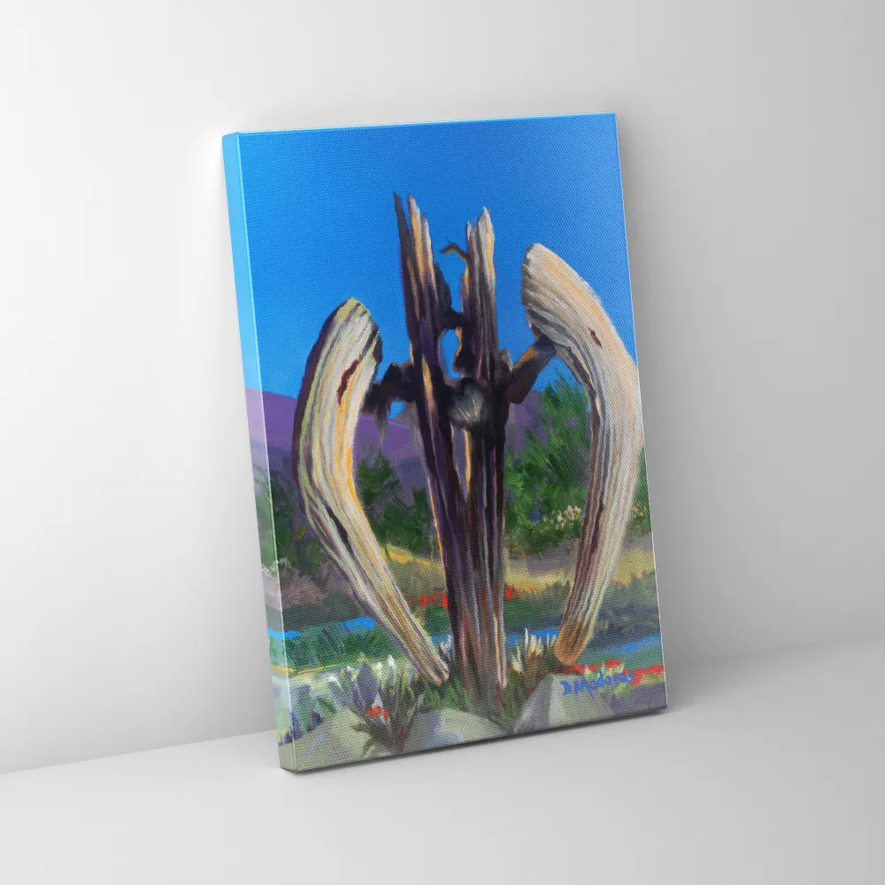 Angel Saguaro- Canvas