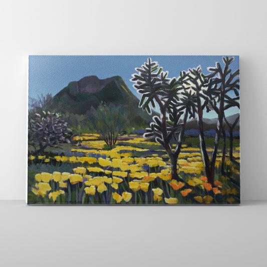 Chollas in the Poppy Field- Canvas