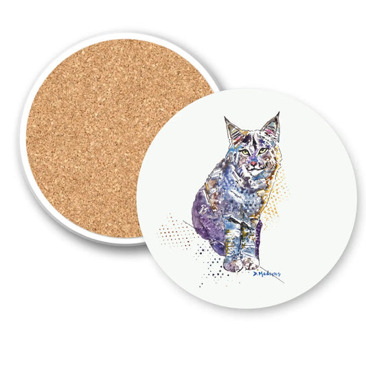 Amber's Bobcat - Ceramic Coaster