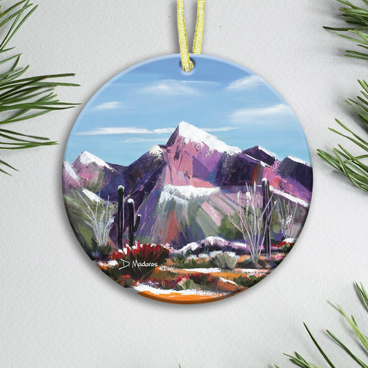 Dusting of Snow- Ceramic Ornament