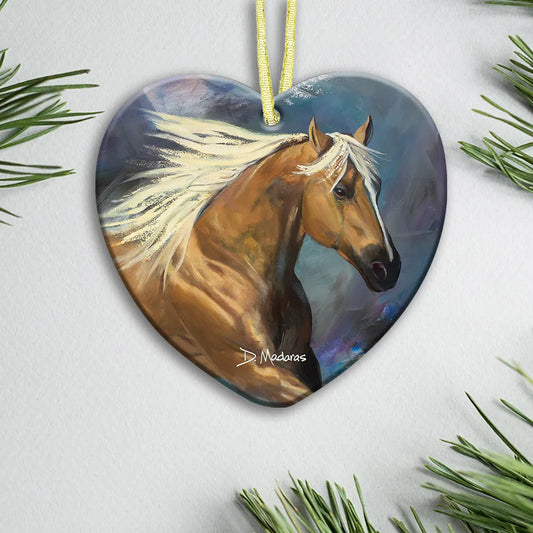 Golden Horse- Ceramic Ornament