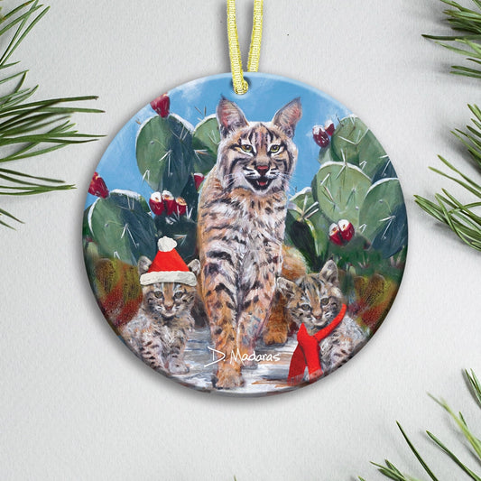 Winter Wildcats - Ceramic Ornament