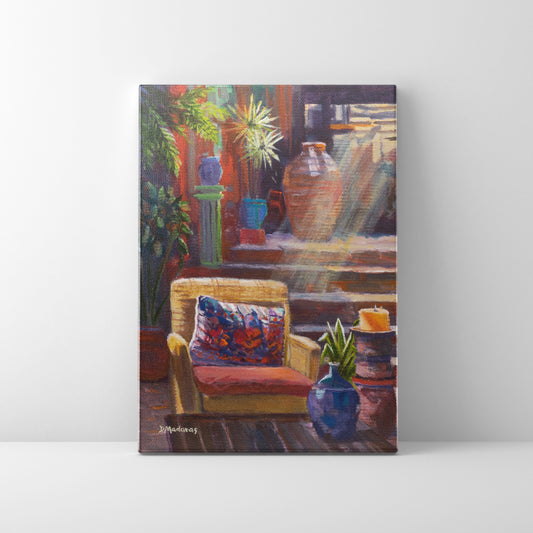 Patio at Hotel California- Canvas