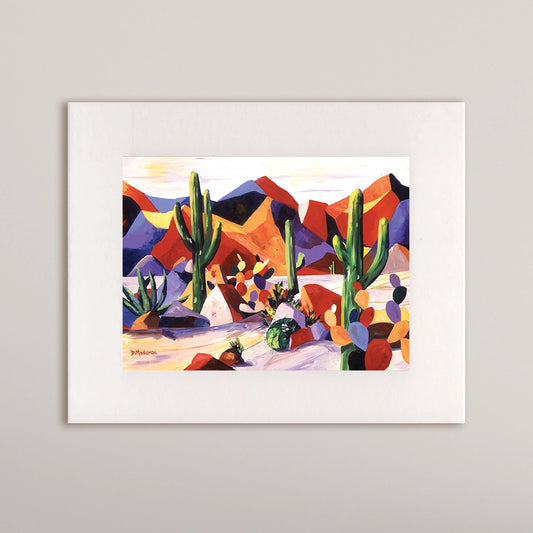 Cactus Valley- Matted Print