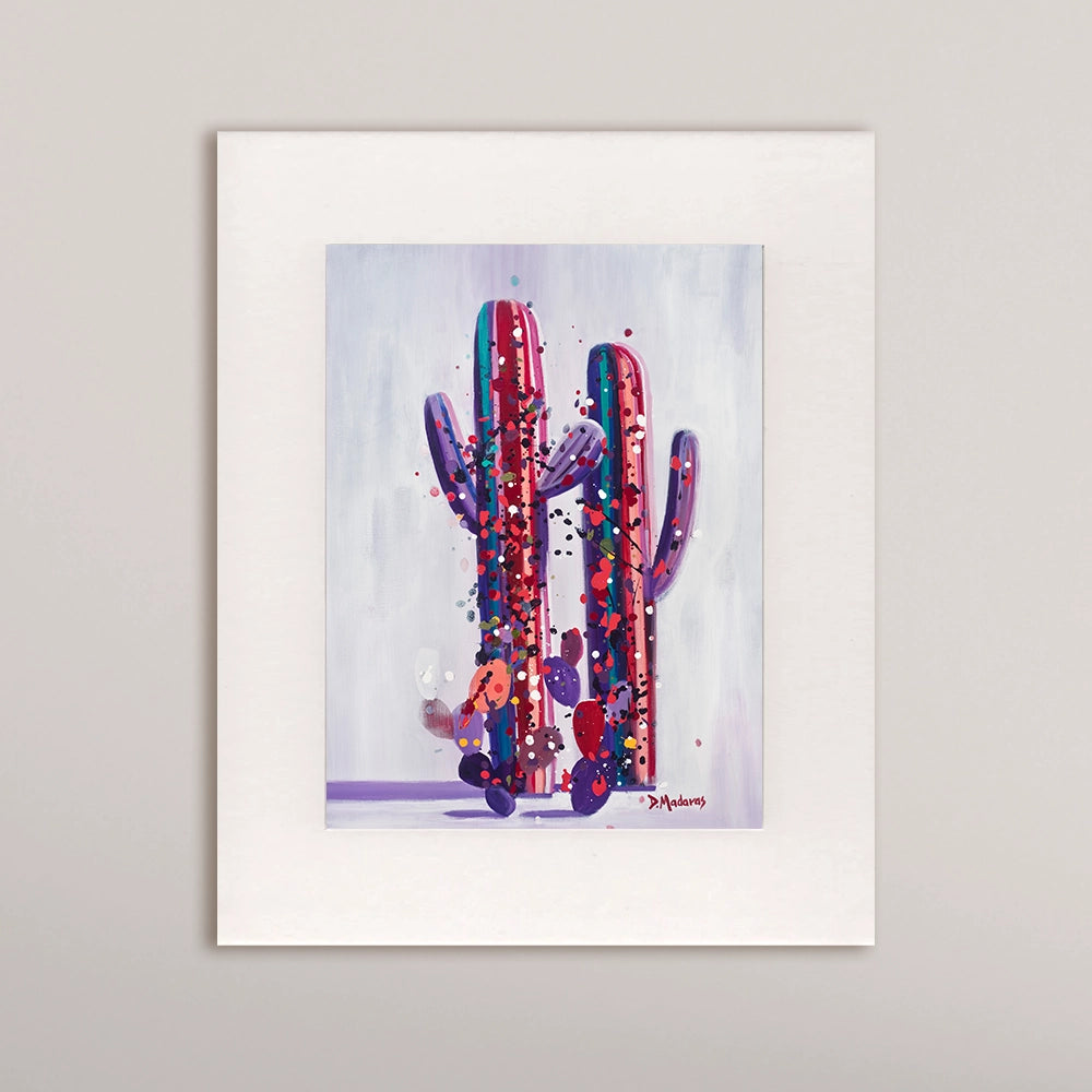 Saguaro Pollock Purple - Matted Print