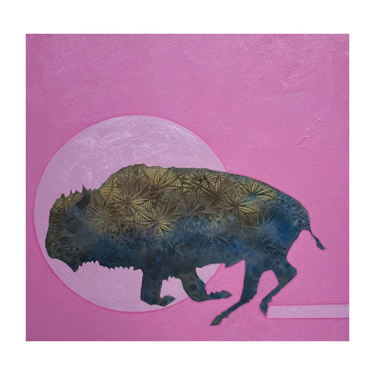 Magenta Sky Bison by Nocona Burgess