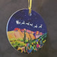 Santa Visits Aravaipa Canyon - Ceramic Ornament