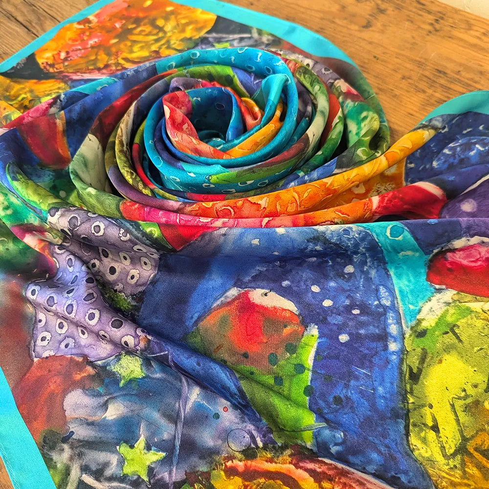 Tuna- 100% Silk Scarf