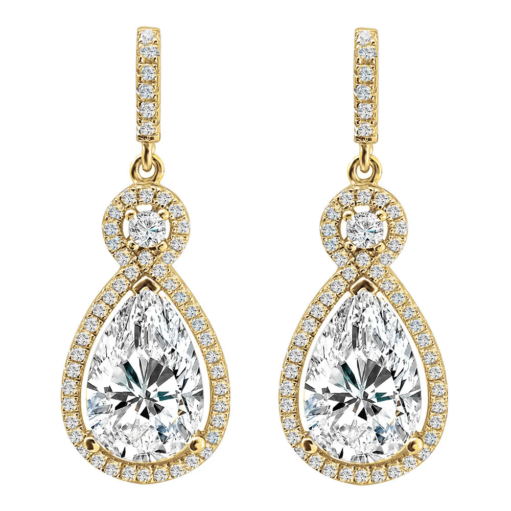 18 KGP Victorian Clear Teardrops by Bling