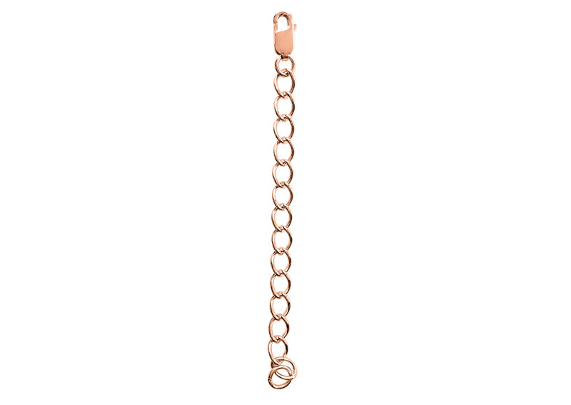 18 KGP Rose Gold Cable Chain Necklace Extension, 2.5" by Bling