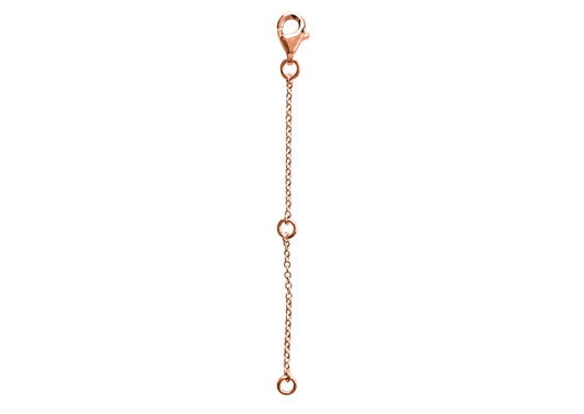 18 KGP Rose Gold Station Necklace Extension, 2.5" by Bling