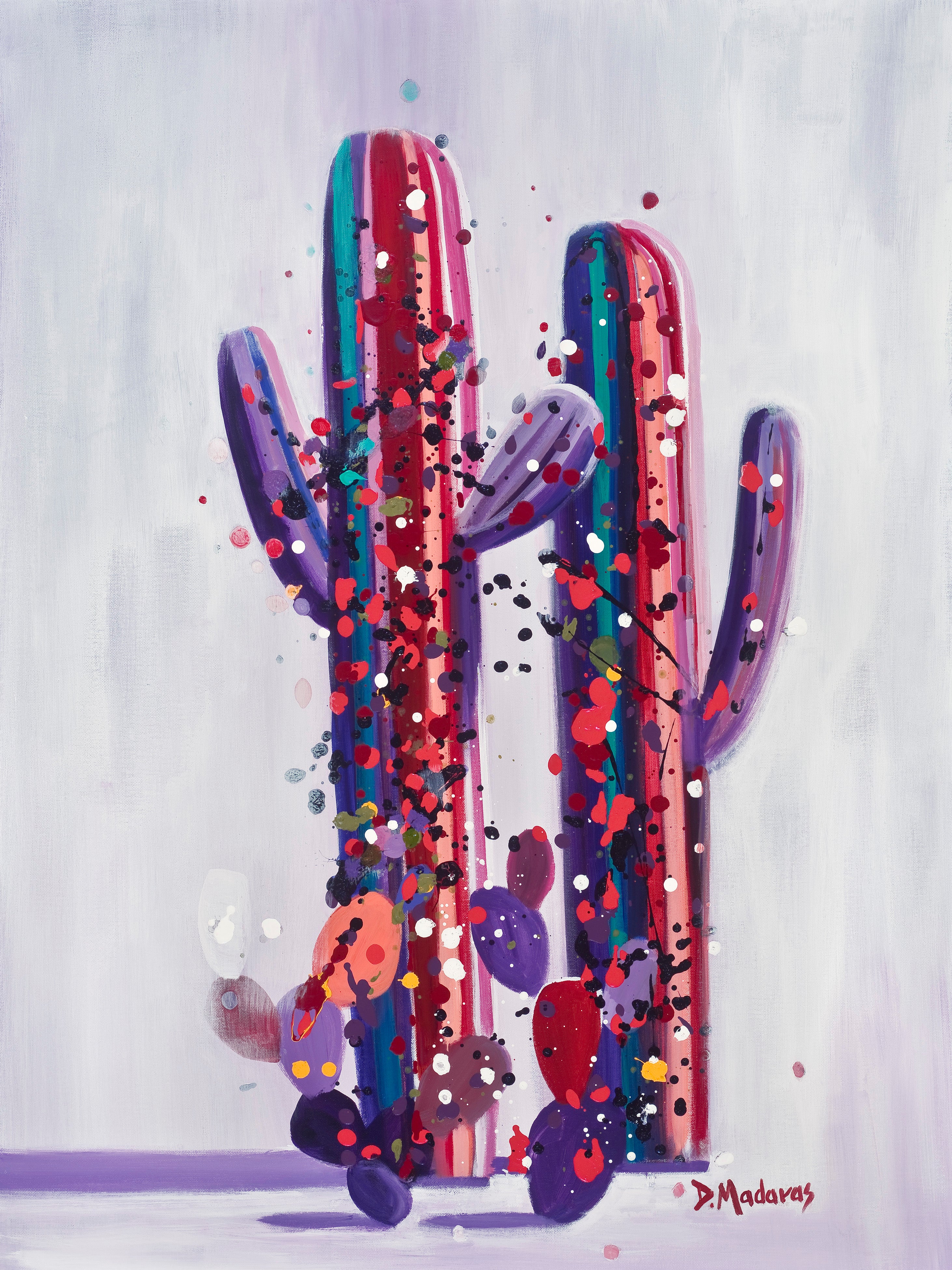 Original Art Madaras Gallery   SAGUAROPOLLOCKPURPLEbyDianaMadaras40x30xxms 